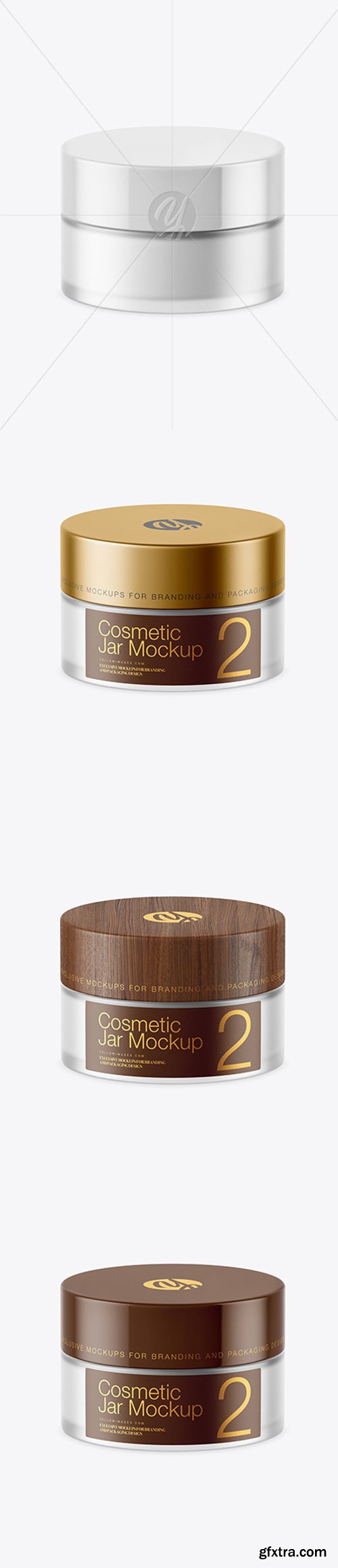 Frosted Glass Cosmetic Jar Mockup 45169