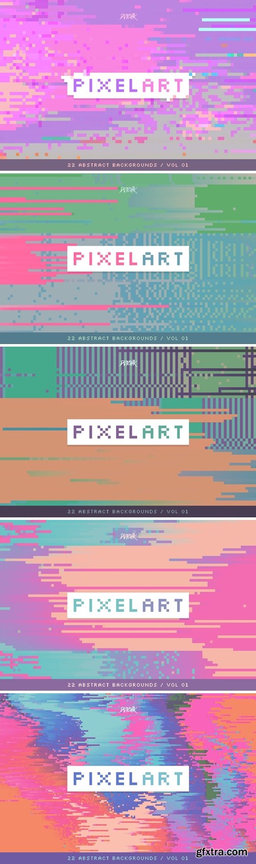 Pixel Art | Colorful Backgrounds | V. 01