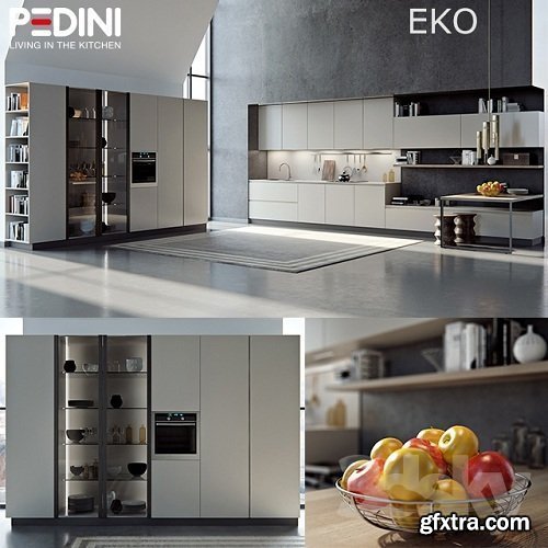 Kitchen Pedini Eko Set2 (V-Ray)