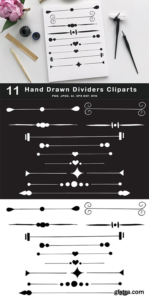 Hand Drawn Dividers Cliparts
