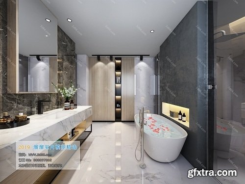 Modern Style Bathroom Interior Scene 11 (2019)