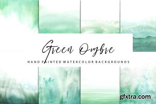 Green Ombre Watercolor