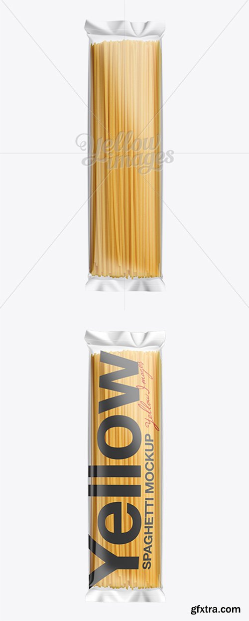 Clear Plastic Spaghetti Packaging Mockup 10819