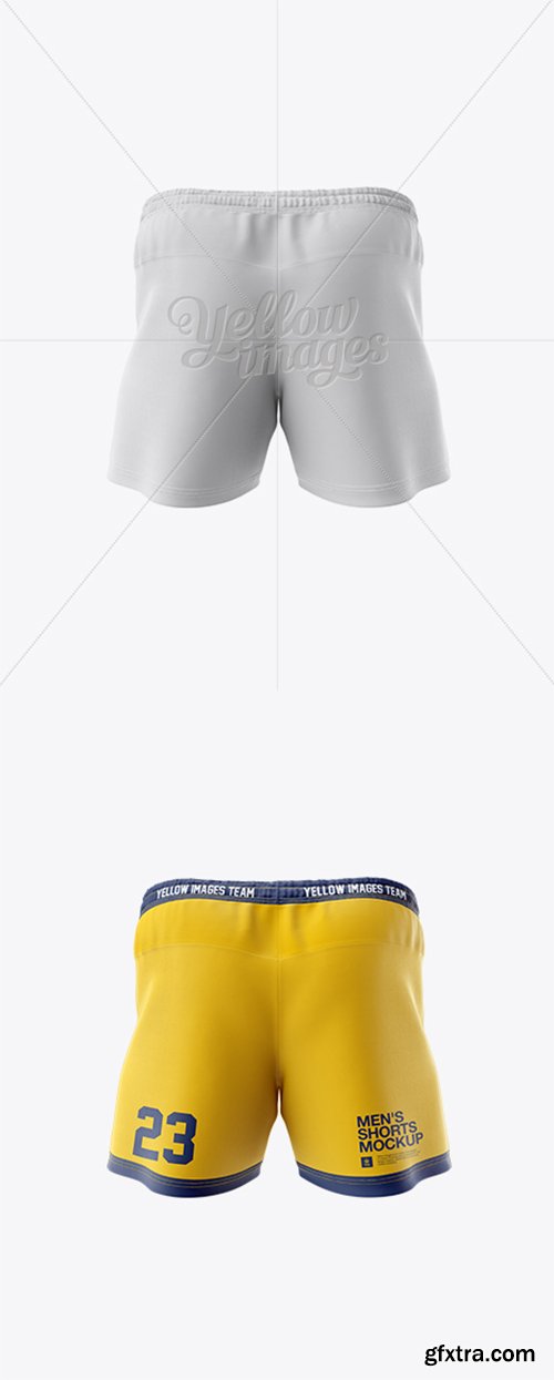 Men’s Rugby Shorts HQ Mockup - Back View 14587
