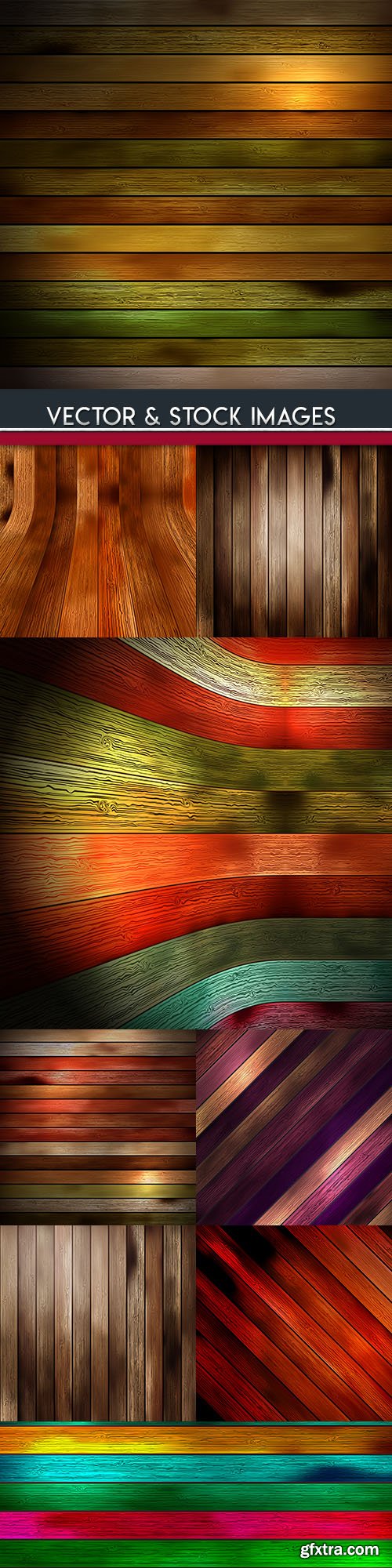 Wooden boards design color backgrounds
