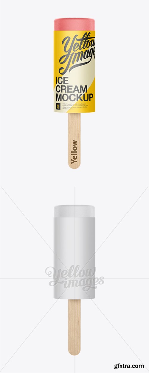 Popsicle w/ Wooden Stick Mockup 11668