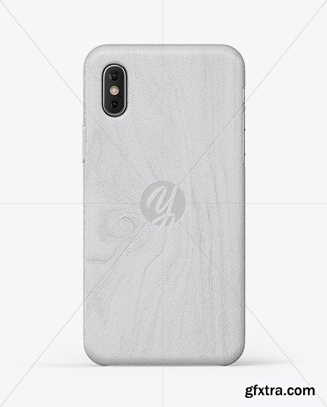 iPhone X Wooden Case Mockup 48475