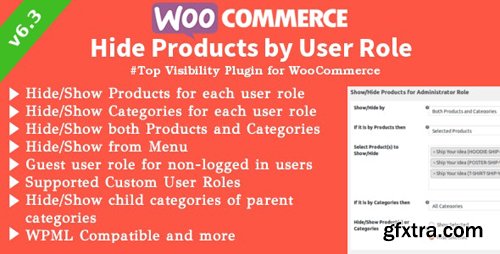 CodeCanyon - WooCommerce Hide Products v6.3.2 - Products, Categories Visibility by User Roles - 8028838