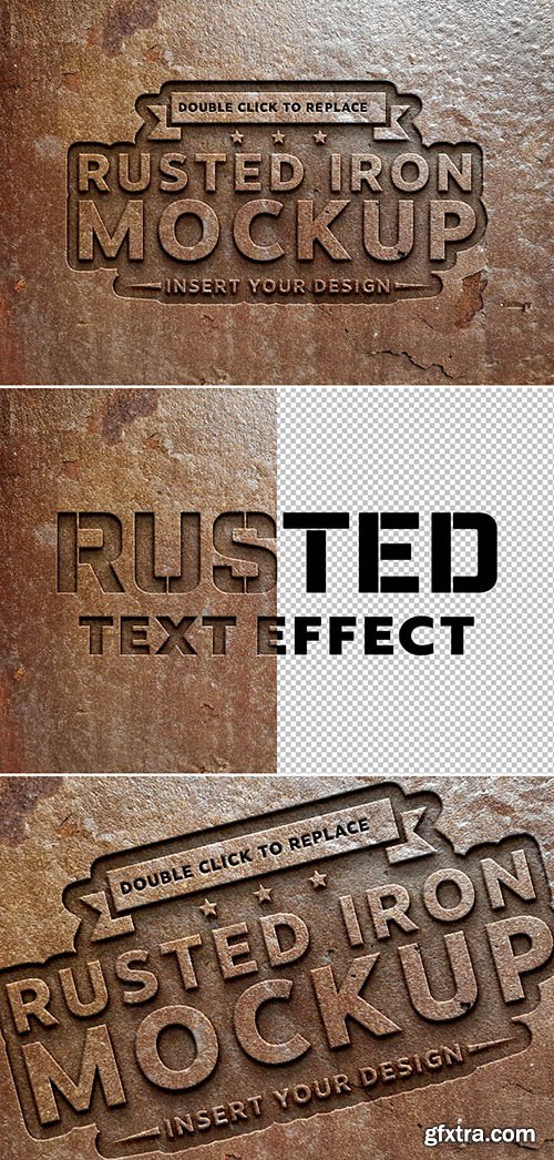 Rusted Metal Text Effect Mockup 291974059