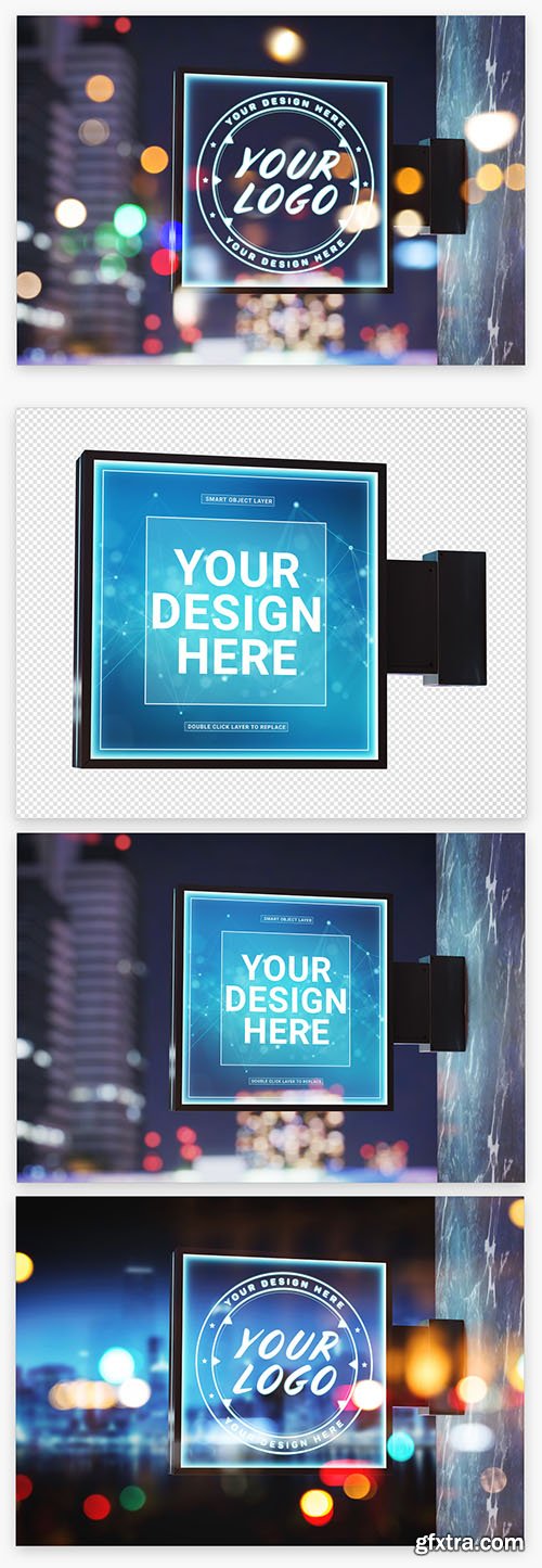 Outdoor Square Sign Mockup 222042140