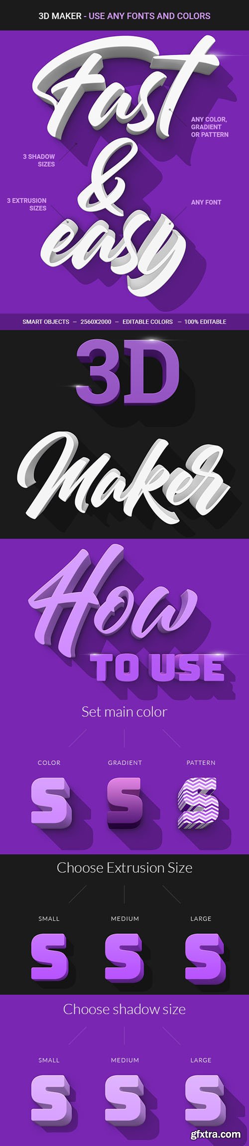 3D Maker - Photoshop Text Effects