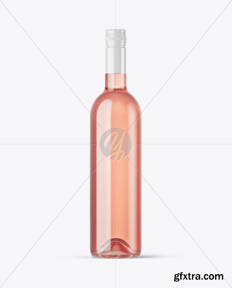 Rose Wine Bottle Mockup 50170