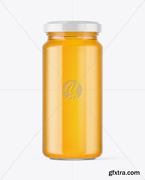 Clear Glass Honey Jar Mockup 50324
