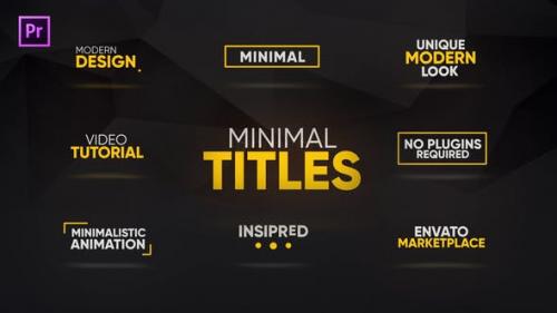 Videohive - Minimal Titles Animations for Premiere Pro | Essential Graphics - 22272286