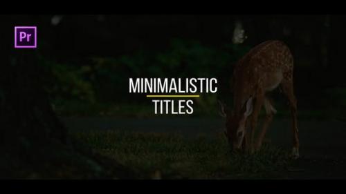 Videohive - Minimalistic Titles for Premiere Pro | Essential Graphics - 22280748