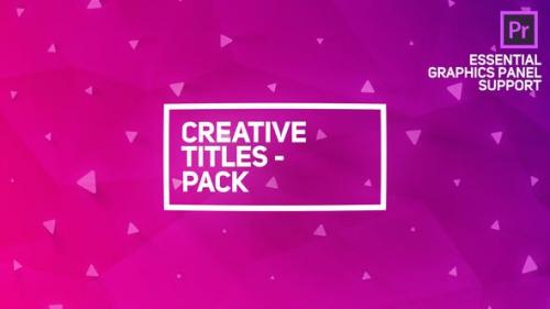 Videohive - Creative Titles Package for Premiere Pro | Essential Graphics - 21683640