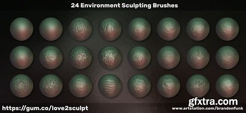 24 Environment Sculpting Brushes/Alphas