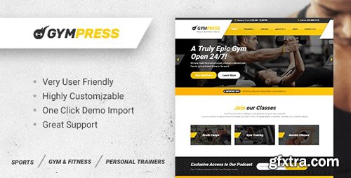 ThemeForest - GymPress v1.3.2 - WordPress theme for Fitness and Personal Trainers - 20262322 - NULLED