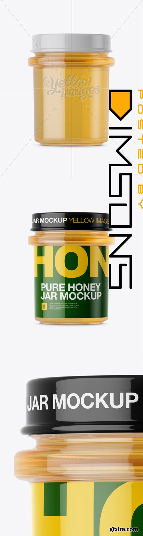 Pure Honey Jar Mockup - Front View 13879