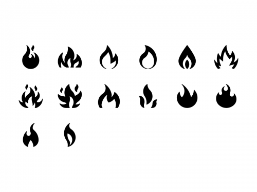 14 Flame icons