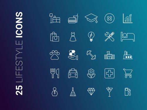 25 lifestyle icons - Download