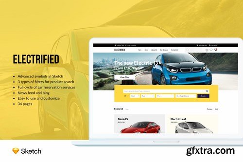 Electrified - Electric Cars Sketch Template