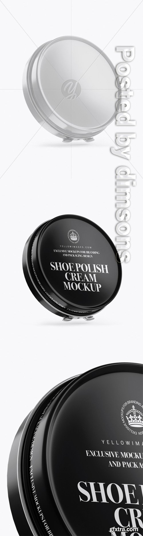 Glossy Shoe Polish Cream Jar Mockup 30502