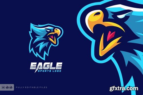 Eagle Head Sports and E-sports Style Logo