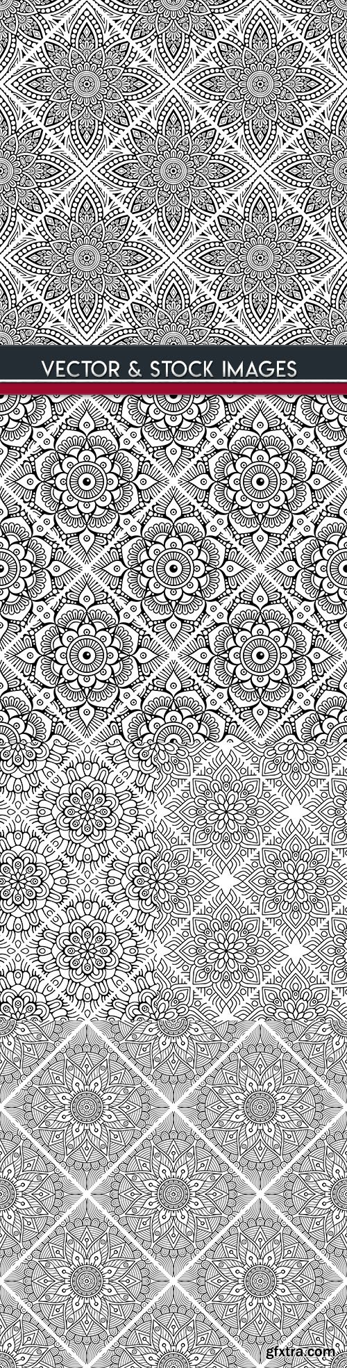 Mandala flower Arabic hand drawn design pattern