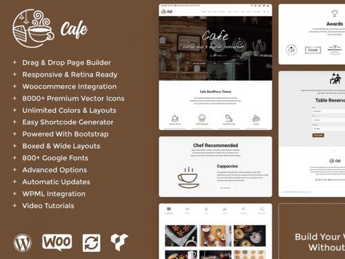 Cafe WordPress Theme - Features