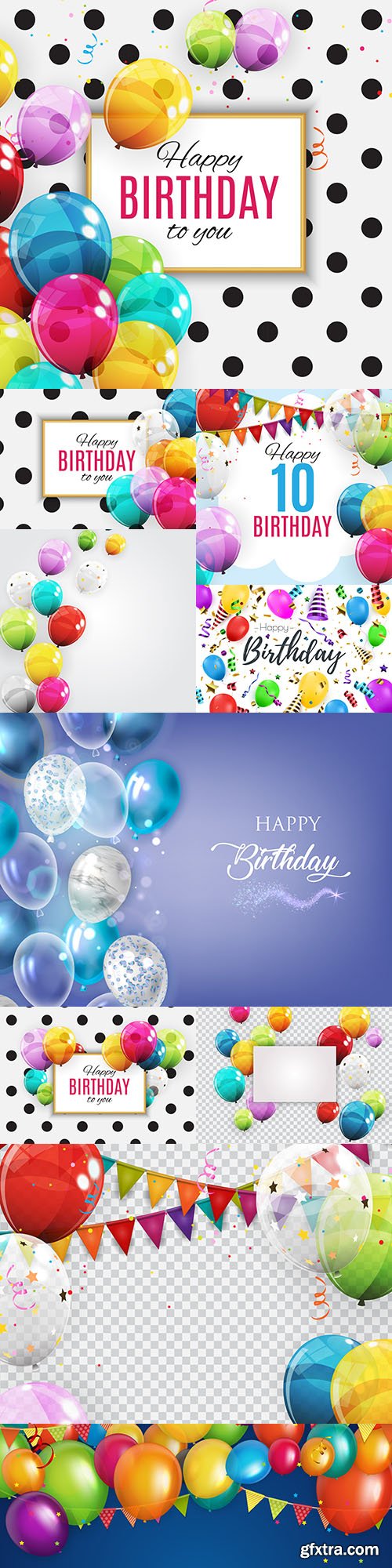Happy birthday holiday invitation balloons and gifts 20