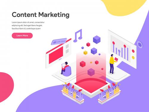 Content Marketing Illustration Concept