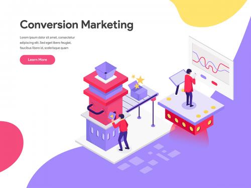Conversion Marketing Illustration Concept