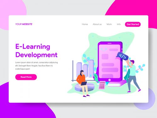 E-Learning Development Illustration