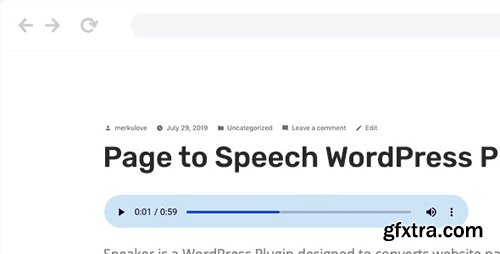 CodeCanyon - Speaker v2.0.5 - Page to Speech Plugin for WordPress - 24336046