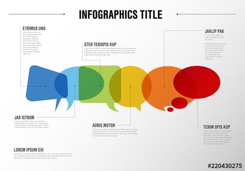 Infographic Layout with Speech Bubbles - 220430275