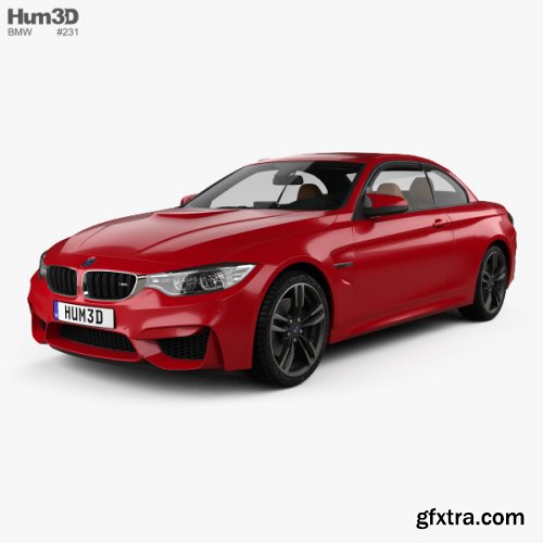 BMW M4 (F83) convertible with HQ interior 2014 3D model