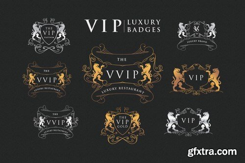 Gold Platinum Vip Luxury Badges