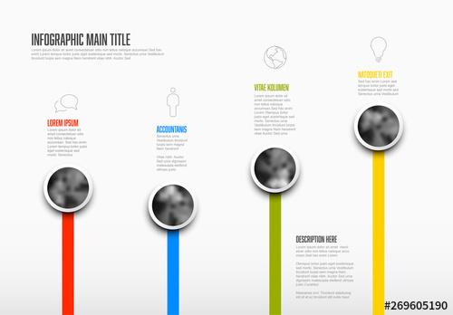 Infographic with Circular Photo Placeholders - 269605190