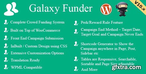 CodeCanyon - Galaxy Funder v11.3 - WooCommerce Crowdfunding System - 7360954