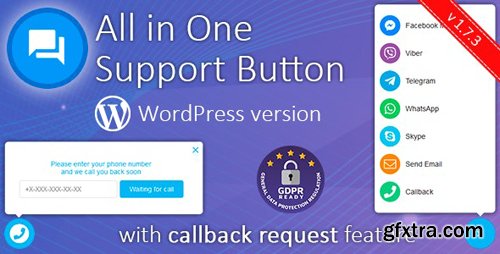 CodeCanyon - All in One Support Button v1.7.4 + Callback Request. WhatsApp, Messenger, Telegram, LiveChat and more... - 22266189 - NULLED