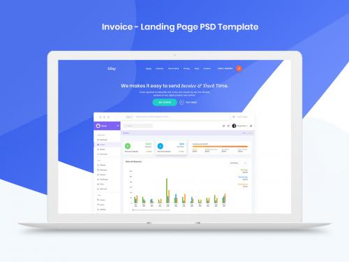 Invoice Landing Page PSD Template