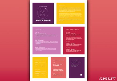 Colorful Resume Layout - 286551877