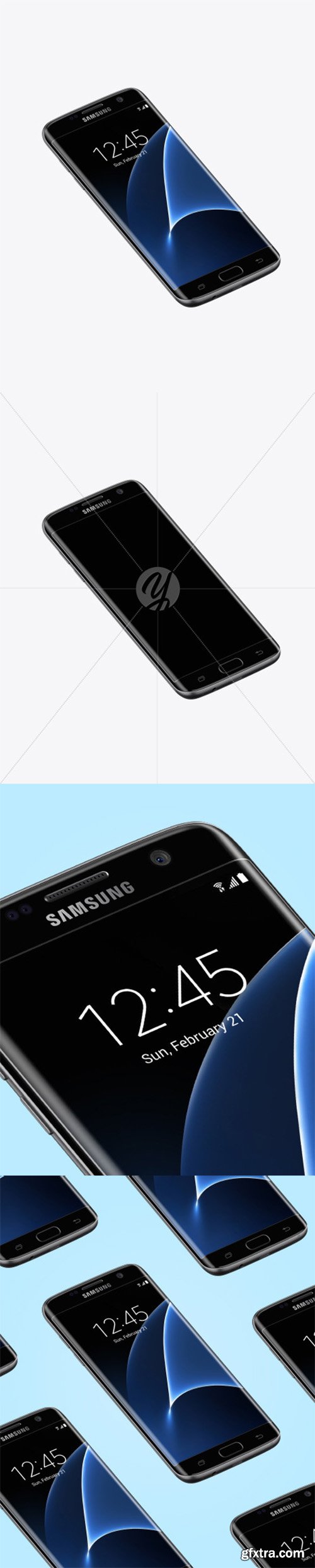 Black Onyx Samsung Galaxy S7 Phone Mockup 52216