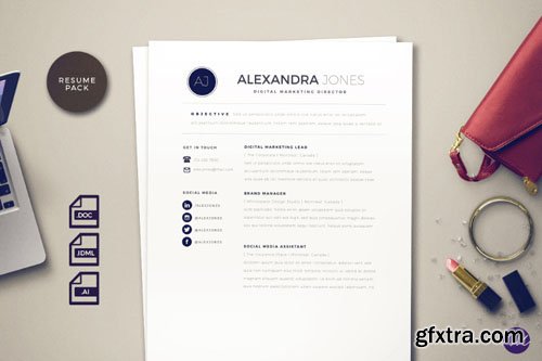 Clean Styled Resume Pack (InDesign/Word) Templates