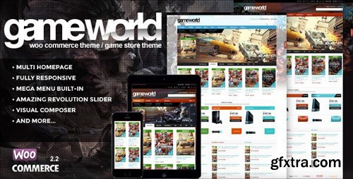 ThemeForest - WooCommerce Game Theme - GameWorld v3.0.0 - 9278334