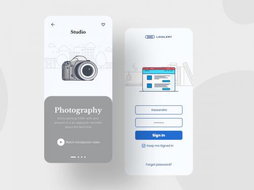 Photo Mobile Interface Illustrations
