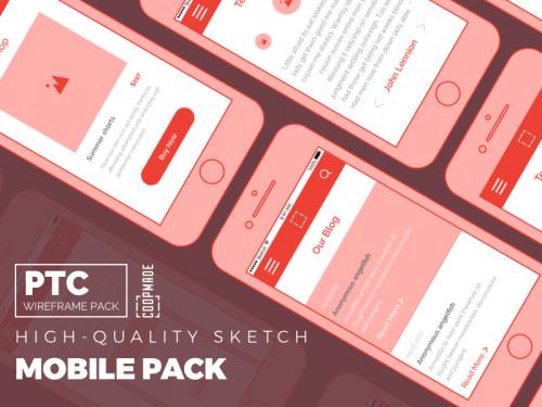 PTC Wireframe Pack - Mobile