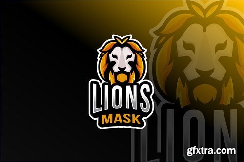 Lions Mask Esport Logo Template