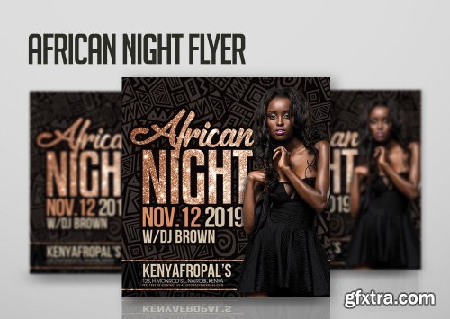 CreativeMarket - African Night Flyer 4227193